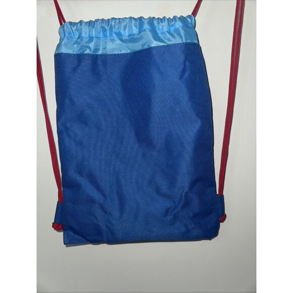 Disney Blue Mickey Mouse Theme Park Tote Bag Drawstring School Backpack Gym Bag - Picture 4 of 4